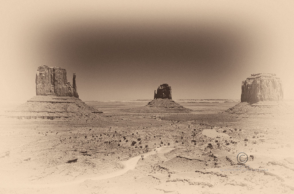 A View of Mittens - Monument Valley